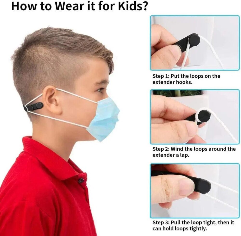 Ear Protectors For Masks, Ear Protection, Adjustable Ear Loop Extender, 10 Pack  Brookwood Medical