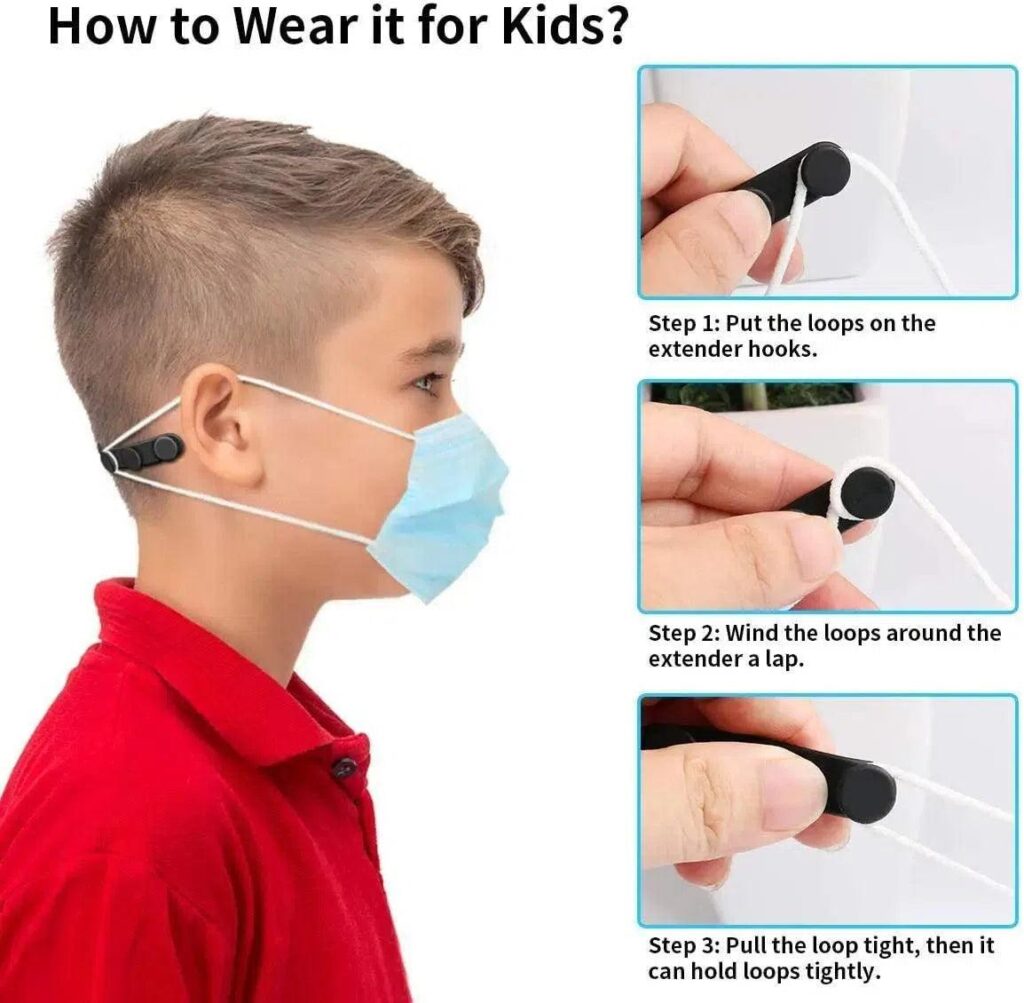 Ear Protectors For Masks, Ear Protection, Adjustable Ear Loop Extender, 10 Pack  Brookwood Medical