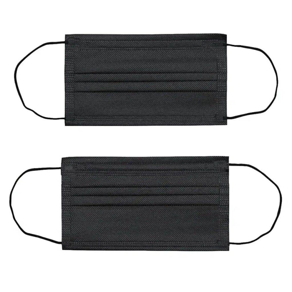 FuturePPE 3 Ply Disposable Face Mask - Surgical Masks Black-on-Black-500-Masks FuturePPE