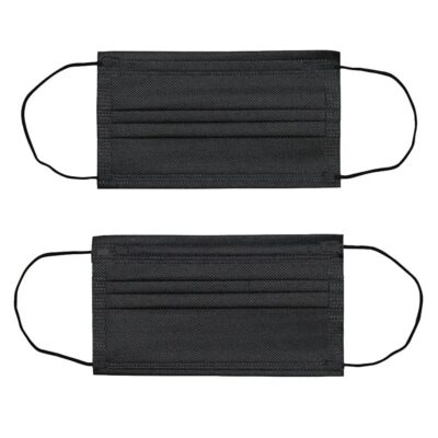 FuturePPE 3 Ply Disposable Face Mask - Surgical Masks Black-on-Black-500-Masks FuturePPE