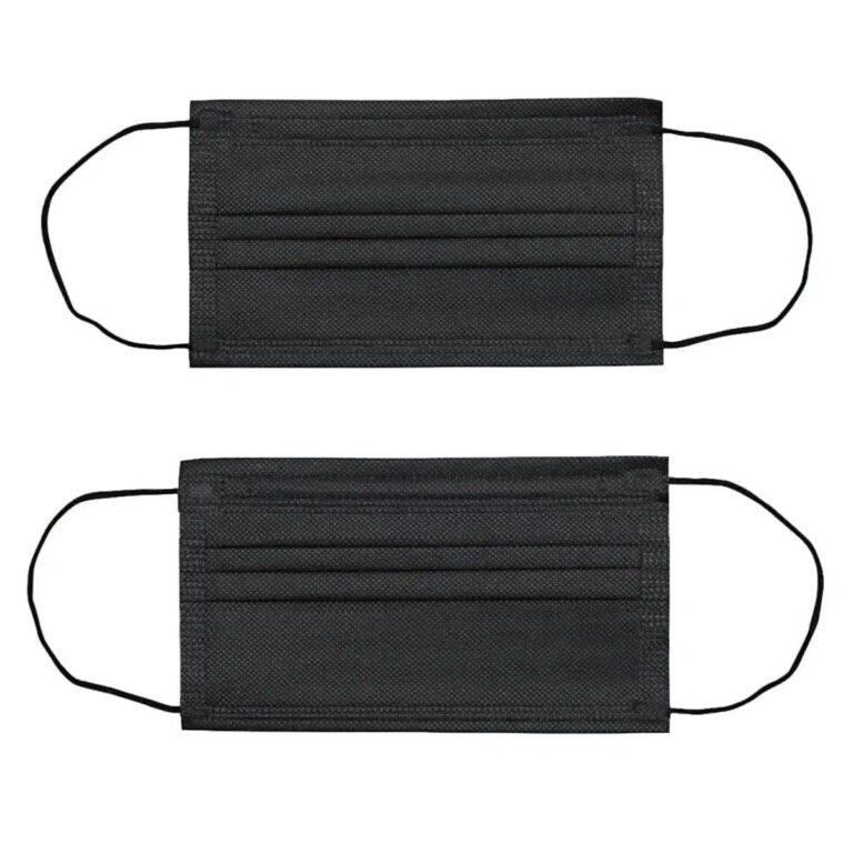 FuturePPE 3 Ply Disposable Face Mask - Surgical Masks Black-on-Black-500-Masks FuturePPE
