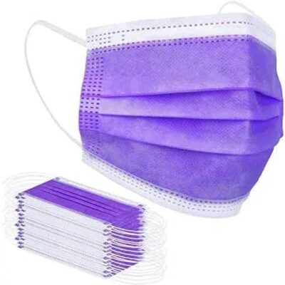 FuturePPE 3 Ply Disposable Face Mask - Surgical Masks Purple-500-Masks FuturePPE