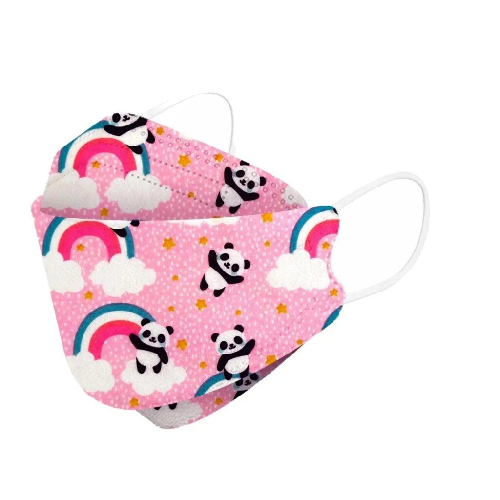 Kids KF94 Face Masks - Disposable Mask For Children Pink-Rainbow-Panda-30-Masks FuturePPE