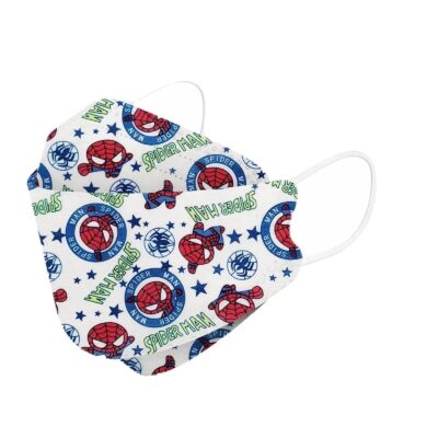Kids KF94 Face Masks - Disposable Mask For Children White-Spider-Man-30-Masks FuturePPE