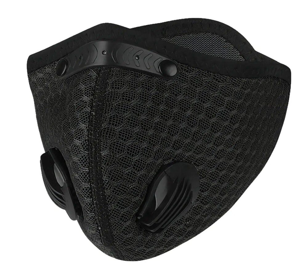 Kids Mesh Sports Mask with 5-Layer Carbon Activated Filter Black FuturePPE