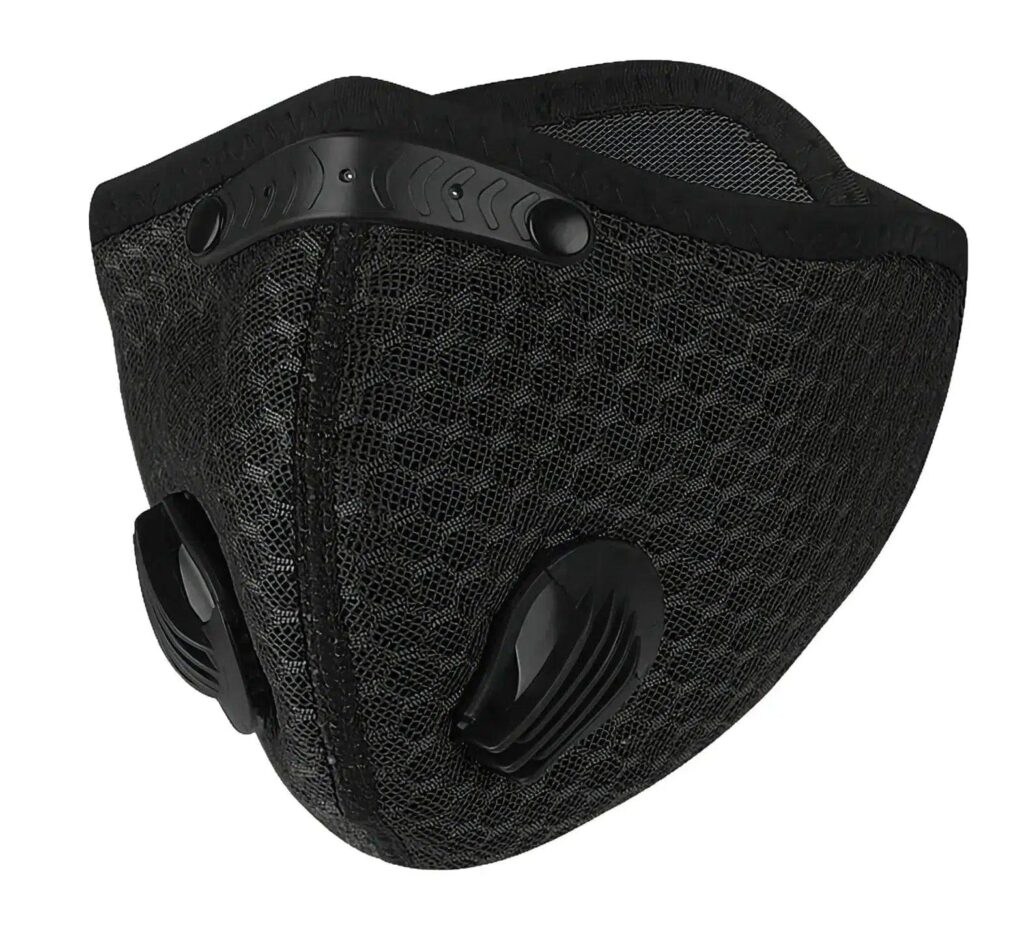 Kids Mesh Sports Mask with 5-Layer Carbon Activated Filter Black FuturePPE