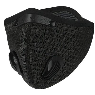 Kids Mesh Sports Mask with 5-Layer Carbon Activated Filter Black FuturePPE