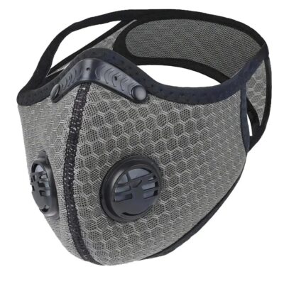 Kids Mesh Sports Mask with 5-Layer Carbon Activated Filter Gray FuturePPE