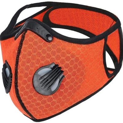 Kids Mesh Sports Mask with 5-Layer Carbon Activated Filter Orange FuturePPE