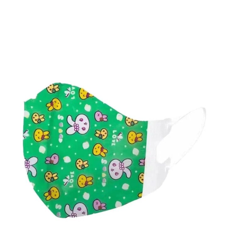 Toddlers Infant Disposable Face Masks Green-Rabbit-30-Masks FuturePPE