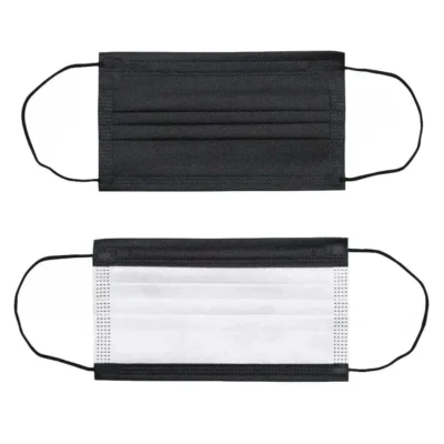 FuturePPE 3 Ply Disposable Face Mask - Surgical Masks Black-On-White-500-Masks FuturePPE