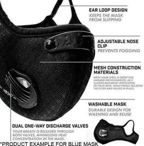 FuturePPE Mesh Sports Mask with 5-Layer Carbon Activated Filter  FuturePPE