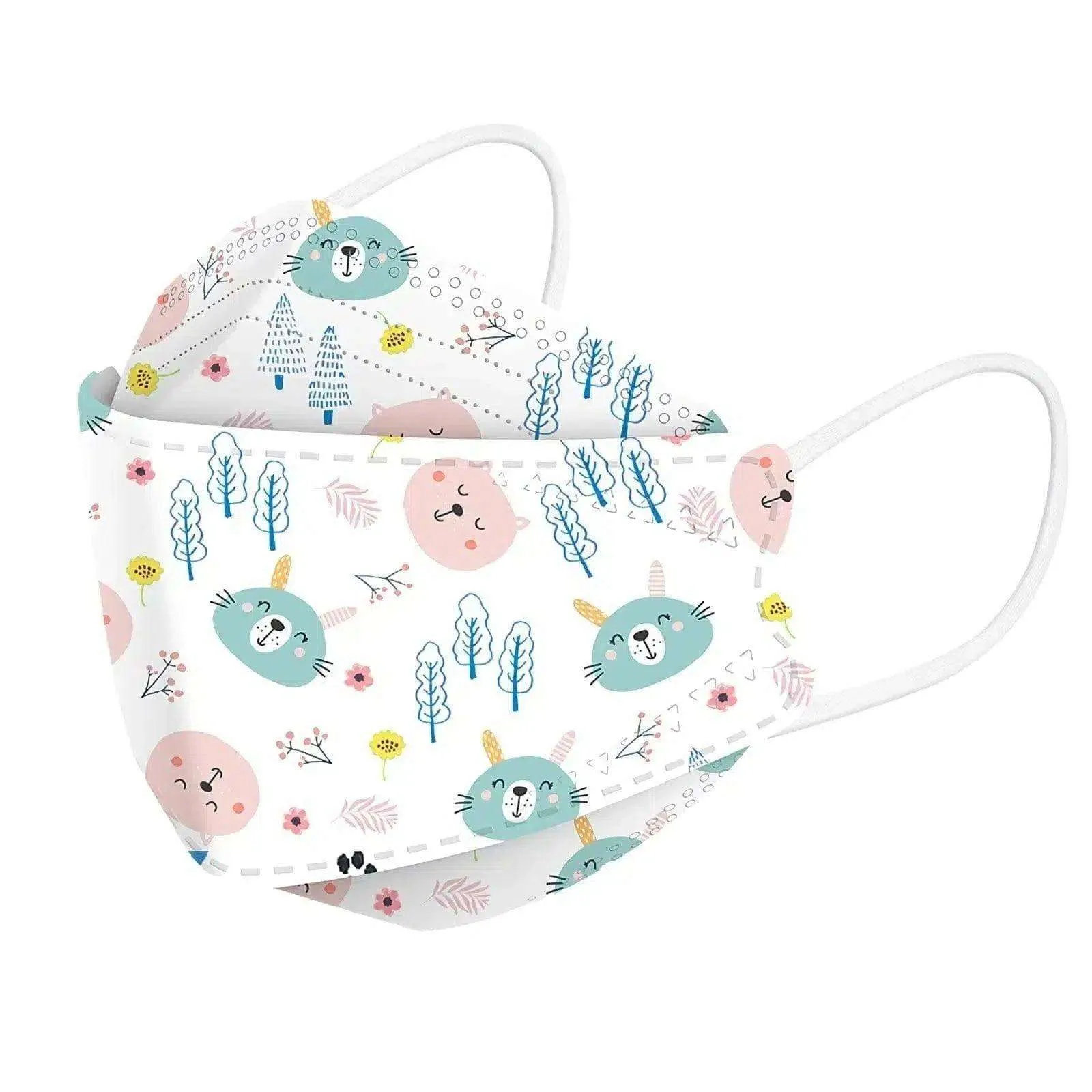 Kids KF94 Face Masks - Disposable Mask For Children White-Cat-30-Masks FuturePPE